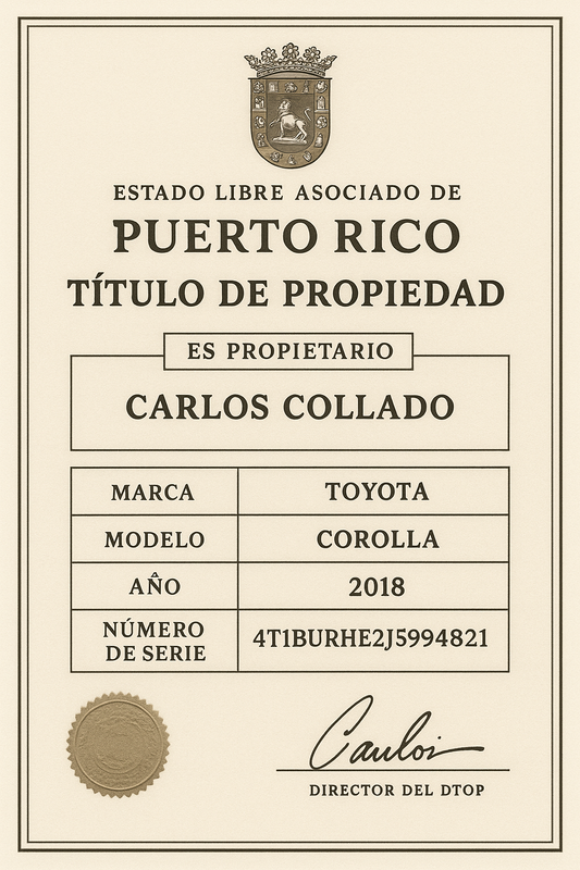 MENSAJERÍA BÚSQUEDA DE TÍTULO DE VEHÍCULO EN CESCO